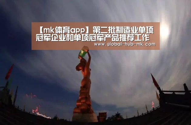 【mk体育app】第二批制造业单项冠军企业和单项冠军产品推荐工作启动(图4) mk体育下载